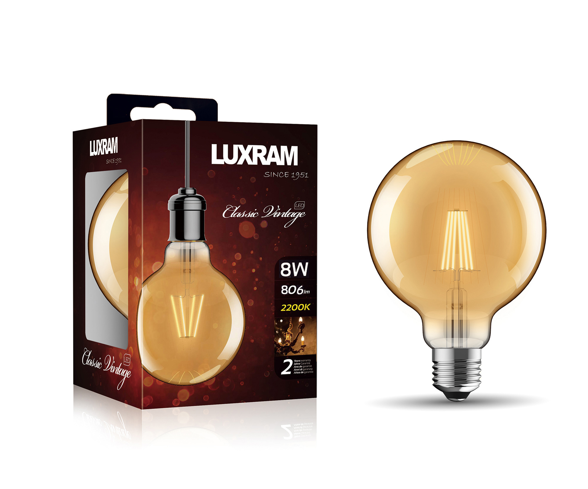 Value Vintage LED Lamps Luxram Globes